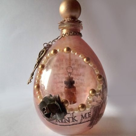 Alice in Wonderland Themed Decorative bottle