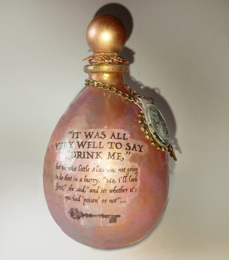 Alice in Wonderland Themed Decorative bottle