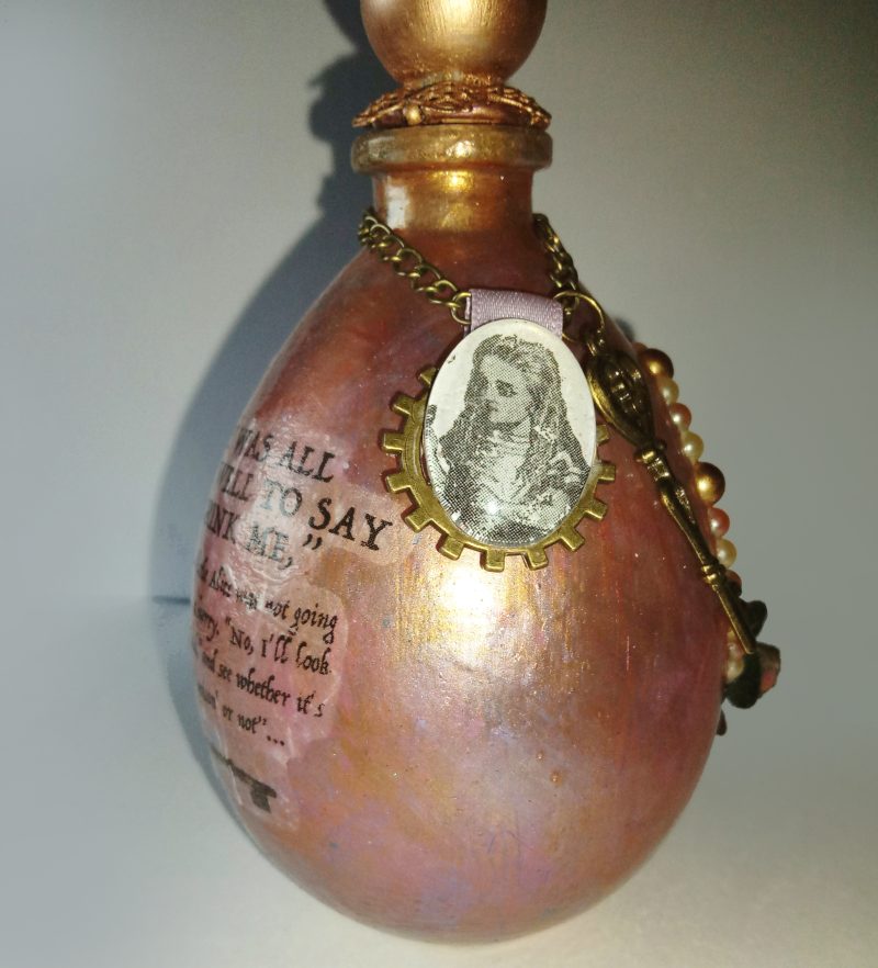 Alice in Wonderland Themed Decorative bottle