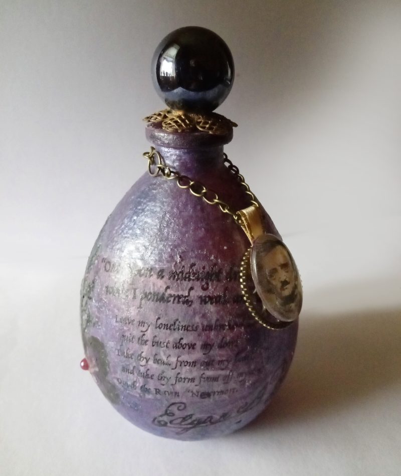 Gothic Edgar Allan Poe Themed Bottle