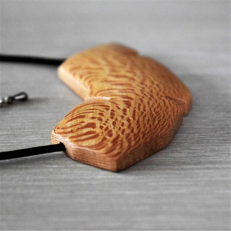 Hand made boho wood necklace pendant.