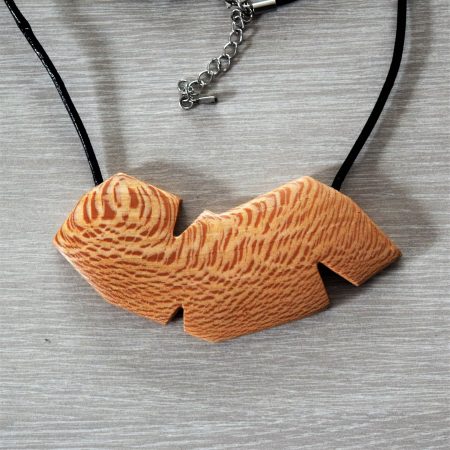 Hand made boho wood necklace pendant.