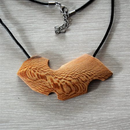 Hand made boho wood necklace pendant.