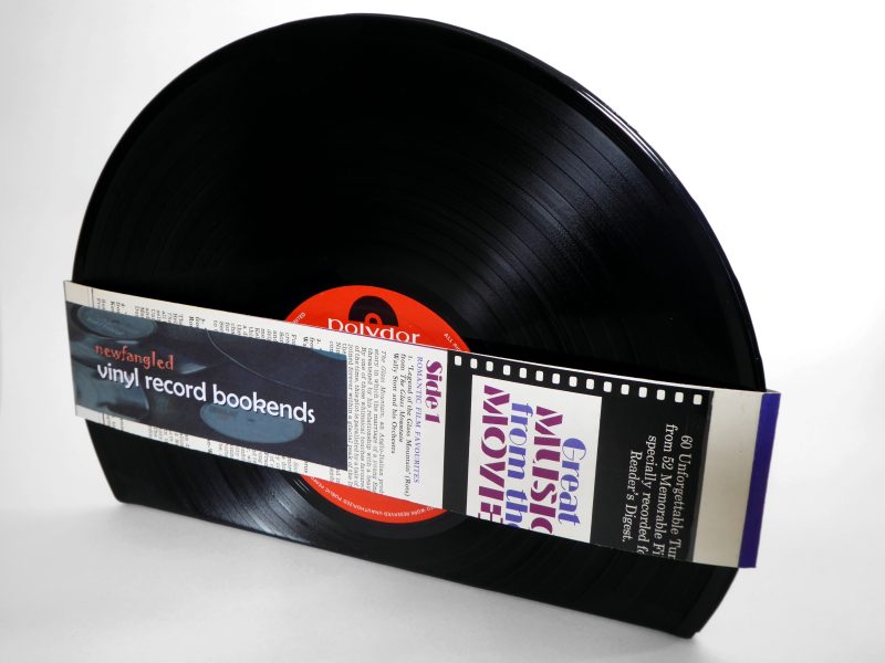 Bookends made from Vinyl Records
