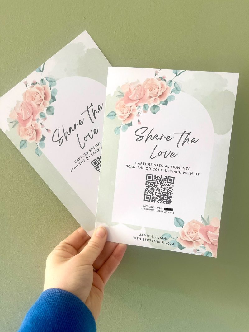 Sage Green & Rose Invitations