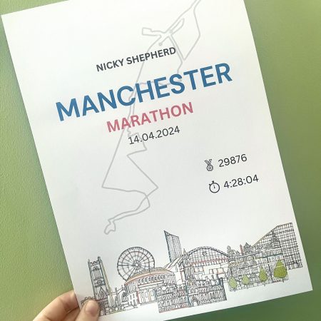 Manchester Marathon Finisher Print