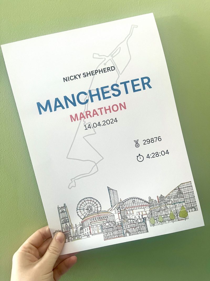 Manchester Marathon Finisher Print