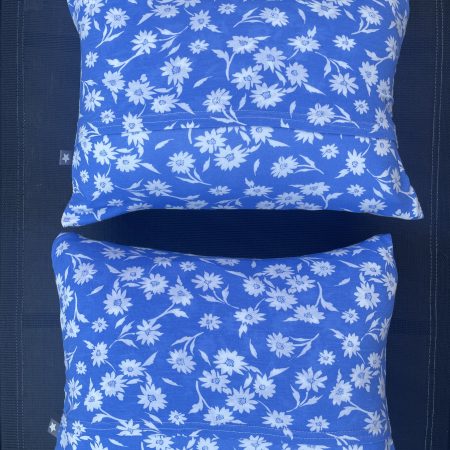SALE ~ Mini pillow with removable cover (“Daisy Blue (Single)”)