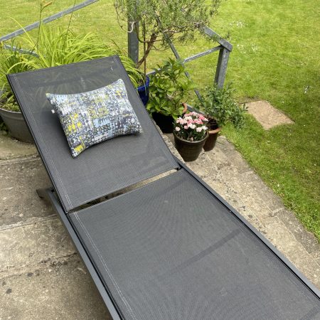 Mini pillow with removable cover ("Geo 1")