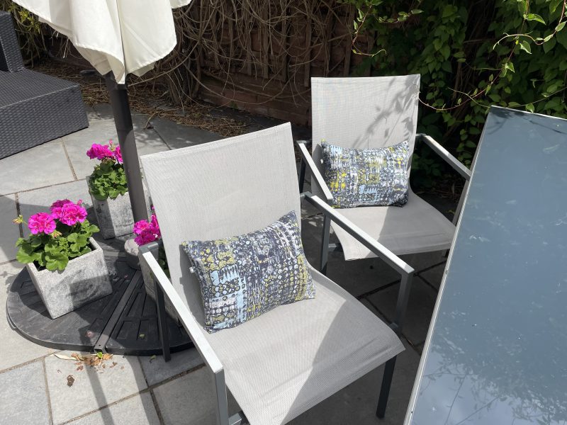 Mini pillow with removable cover ("Geo 1")