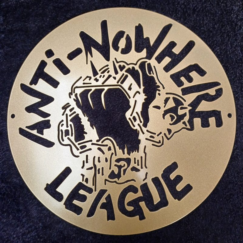 Steel Anti-Nowhere League Plaque