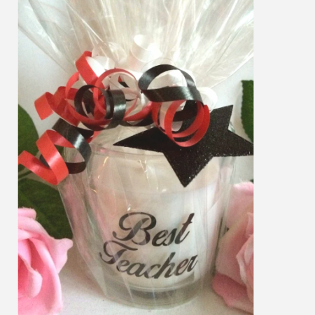Best Teacher candle, teacher gift, thank you teacher gift