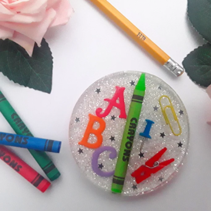 Personalised resin teacher coaster, teacher gift, thank you teacher gift