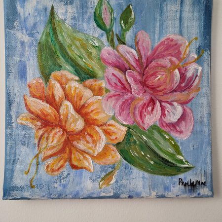 Colourful Peonies in Oil