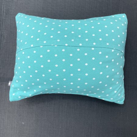 Mini pillow with removable cover ("Polkadotty Teal")