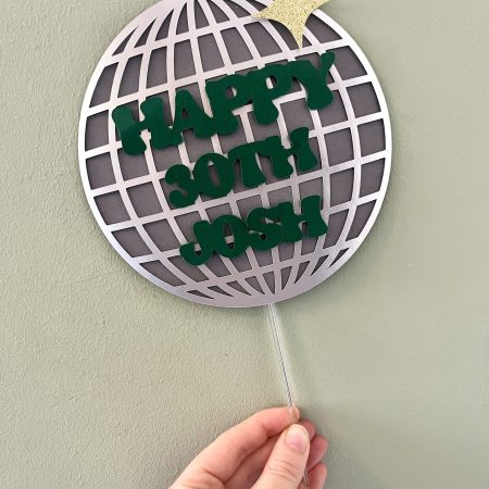 Disco Ball Cake Topper