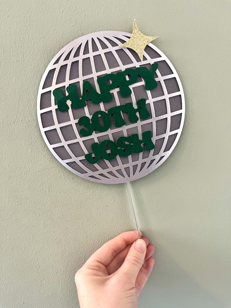 Disco Ball Cake Topper