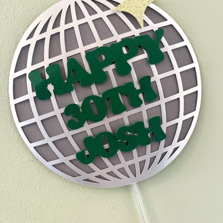Disco Ball Cake Topper