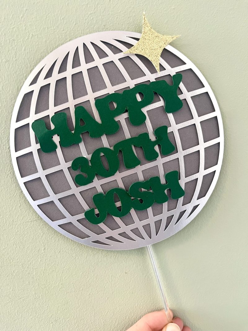 Disco Ball Cake Topper