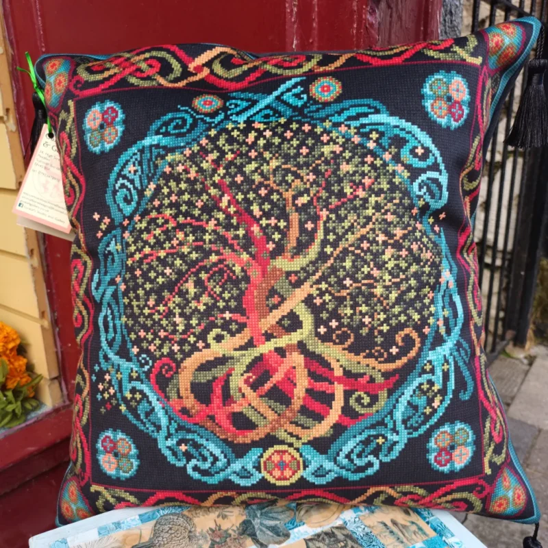 Celtic Tree Of Life Velvet Cushion, Beautiful Gift