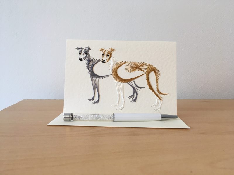 Whippet|Greyhound| Greetings Card| Birthday