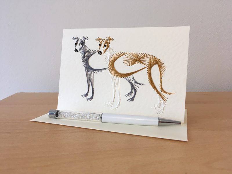 Whippet|Greyhound| Greetings Card| Birthday