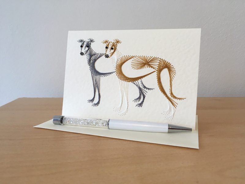 Whippet|Greyhound| Greetings Card| Birthday