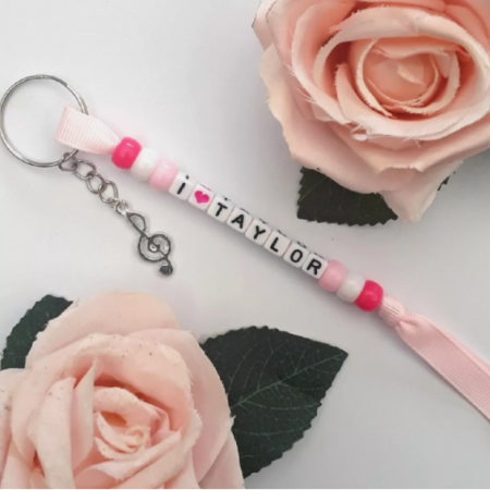 Taylor Swift Inspired Keyring, Swiftie Bag Charm, Swiftie Zipper Charm, Swiftie keyring