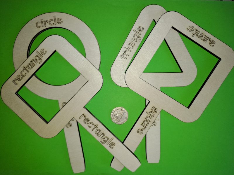 Wooden Shape Hunters - square, rectangle, circle and triangle