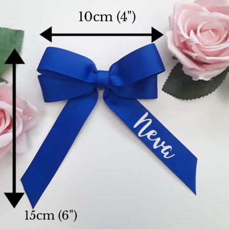 Personalised Hair Bow, School Hair Bow, 4" Bow Clip, Bow Bobble