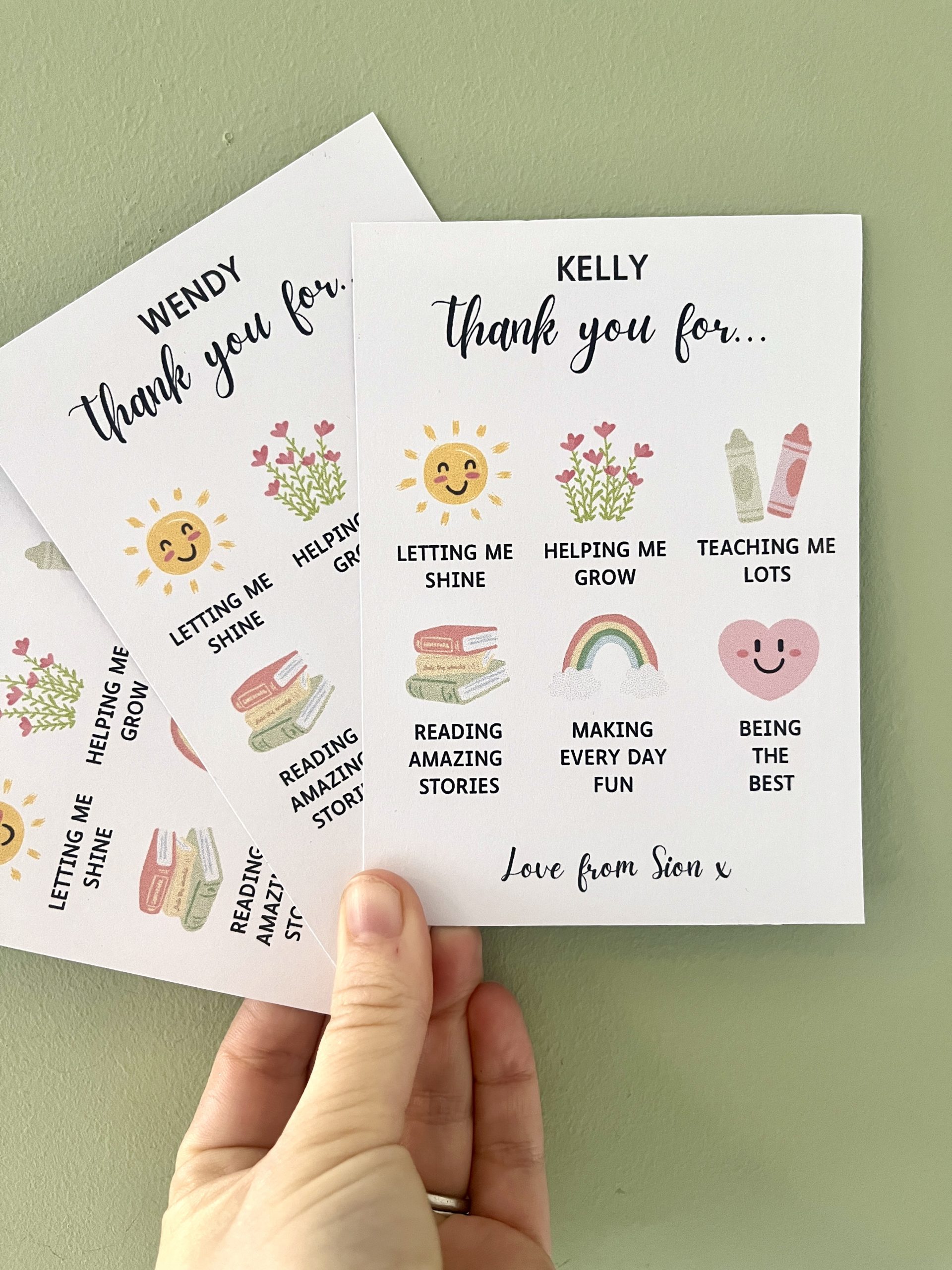 Teacher Thank You Cards