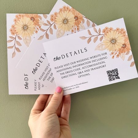 Orange Autumn Floral Cards