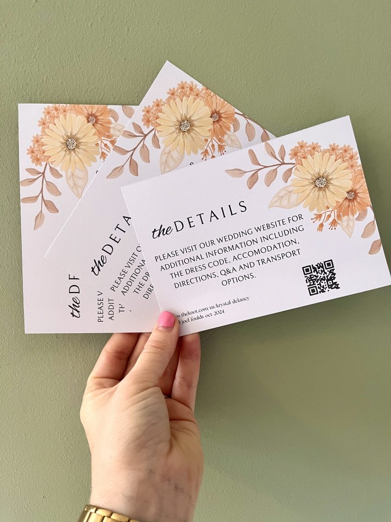 Orange Autumn Floral Cards