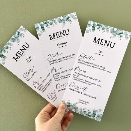 Eucalyptus Menu Cards