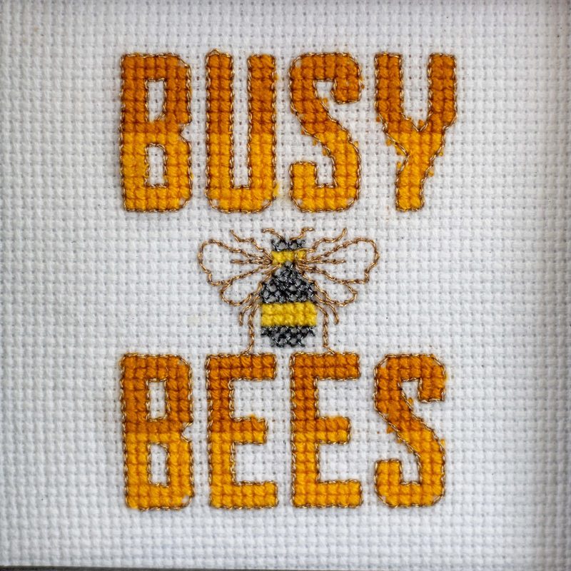 A wooden framed cross stitch a lovely little gift for yourself or a loved one.