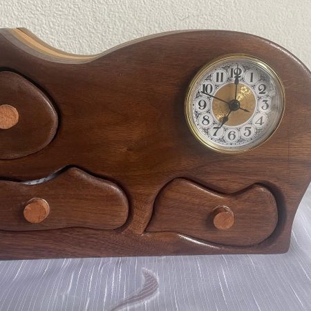 Refined Box with Clock and Velvet Lining