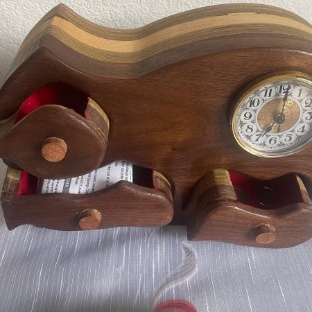 Refined Box with Clock and Velvet Lining