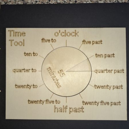 Telling Time Pie with booklet - Every 5 minutes included and basic time tool - learning school home