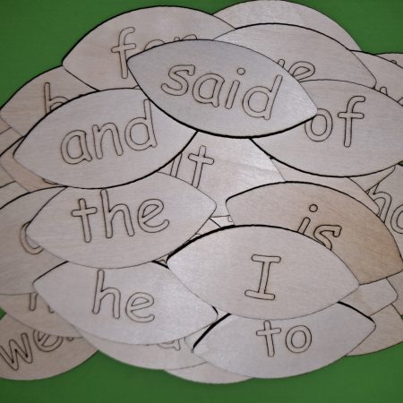 50 Year 1 Common Exception or tricky or sight words - 30mm by 60mm and 2mm thick, also Tricky