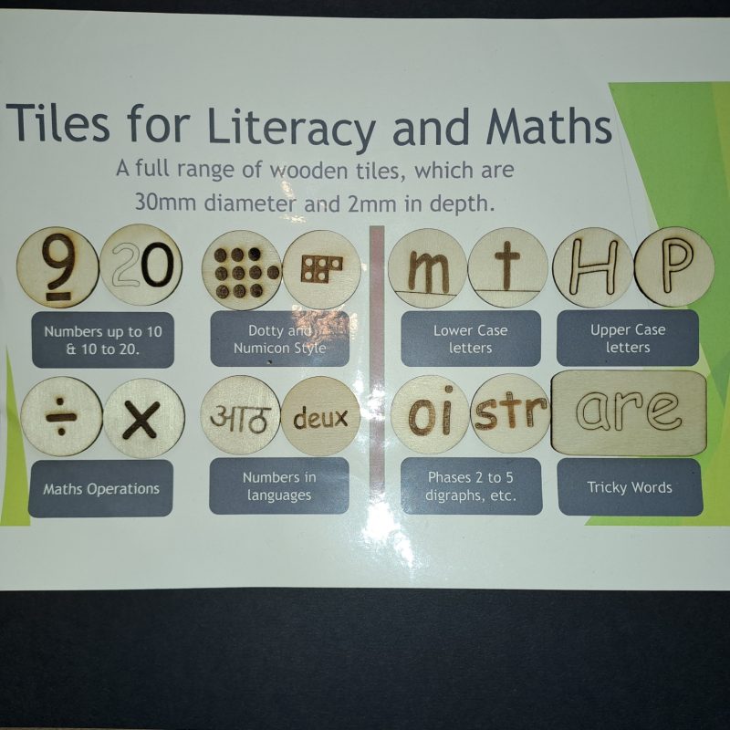 30mm Number, letter, phonics and maths range - 2mm thick