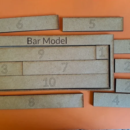 A range of different maths frames: ten frames, five frames, part/whole model, Hungarian 5 and 10