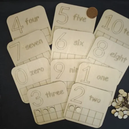 A range of different maths frames: ten frames, five frames, part/whole model, Hungarian 5 and 10