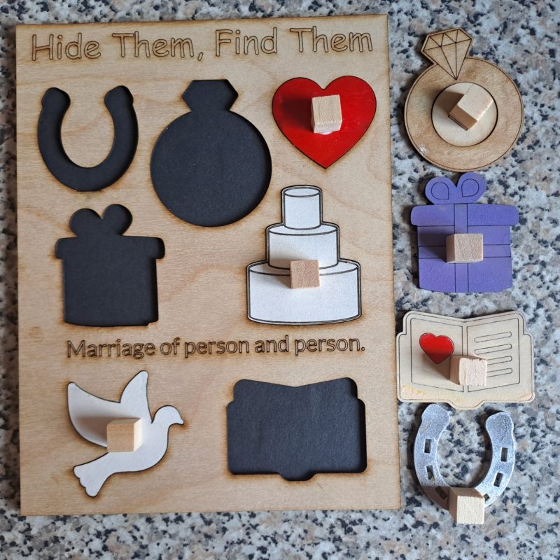 Wooden Wedding Items - Favours, Games, Tokens and Kids Activities