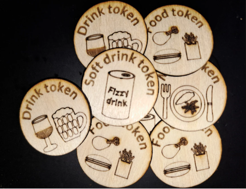 Wooden Wedding Items - Favours, Games, Tokens and Kids Activities