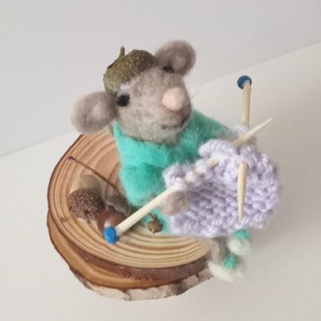 Country Mouse - Needle Felting - Fiber art - Gift Idea