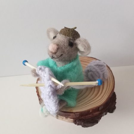 Country Mouse - Needle Felting - Fiber art - Gift Idea