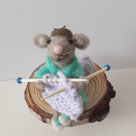 Country Mouse - Needle Felting - Fiber art - Gift Idea