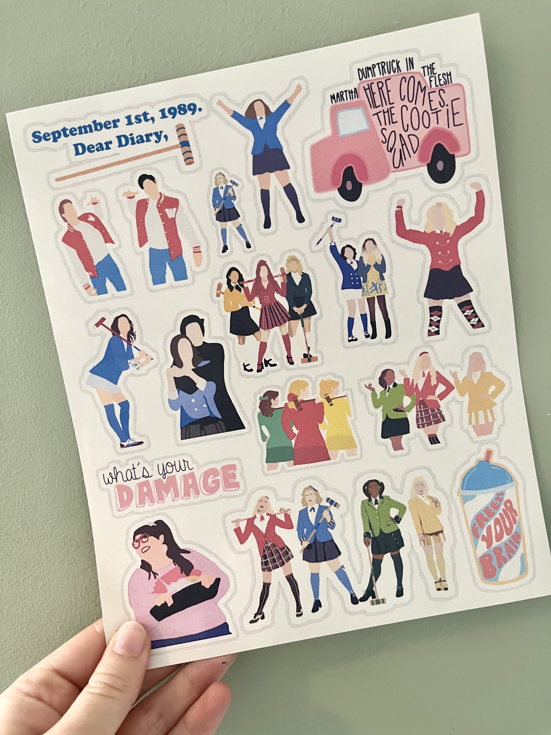 Heathers Musical Stickers