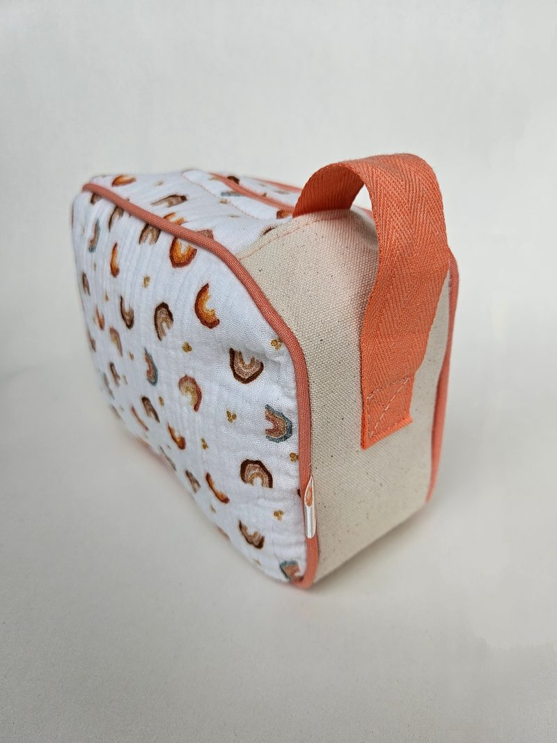 Asymmetrical Handmade Toiletry Bag | Rainbows