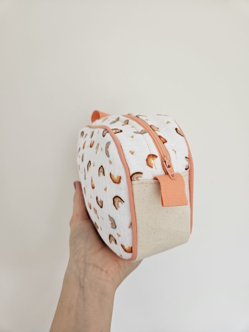 Asymmetrical Handmade Toiletry Bag | Rainbows